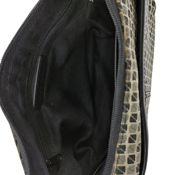 NINE & COMPANY Fabric and Faux Leather Small Shoulder Bag Y2K Retro - Picture 8 of 10